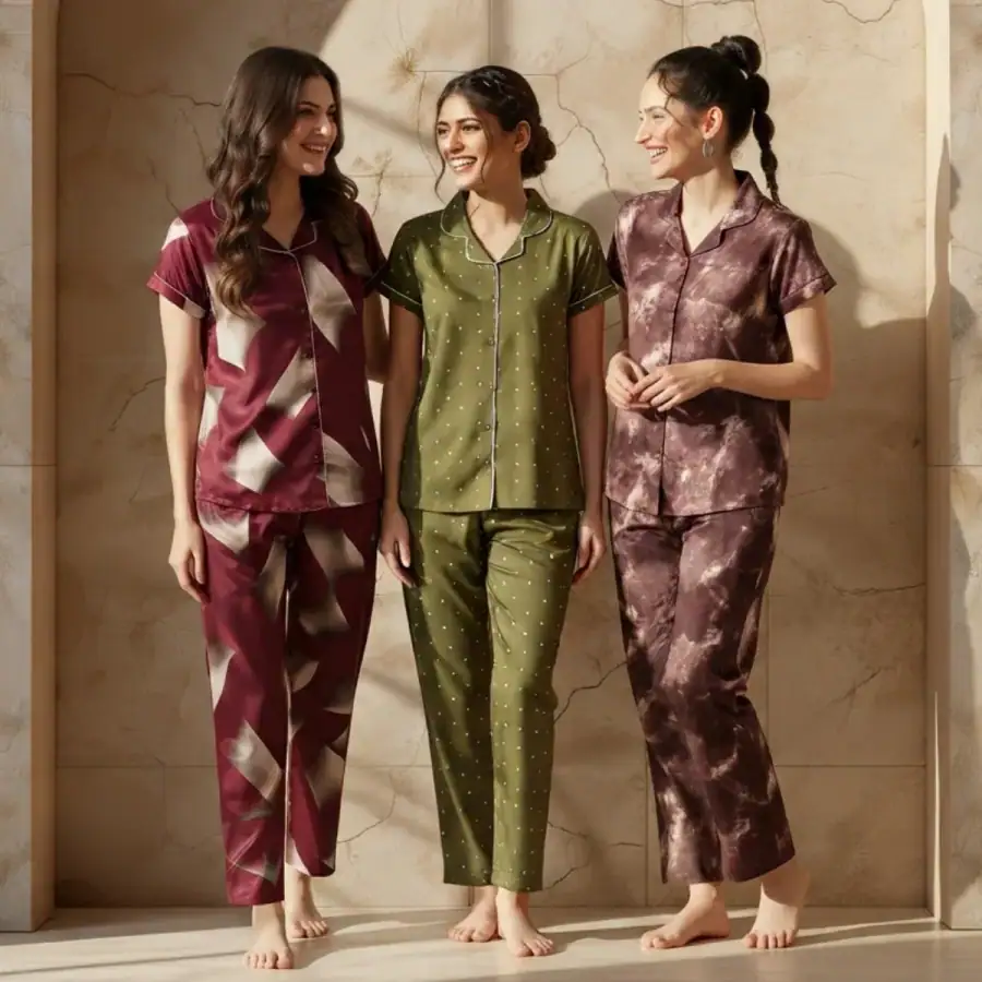 3 Women’s Relaxed Nightwear Set ( NS-7 ) in As shown in photos