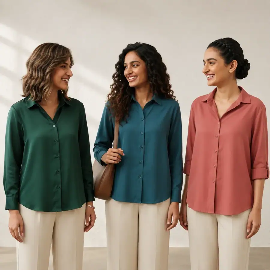 Women's Relaxed Fit Shirts ( S3 ) in As shown in photos
