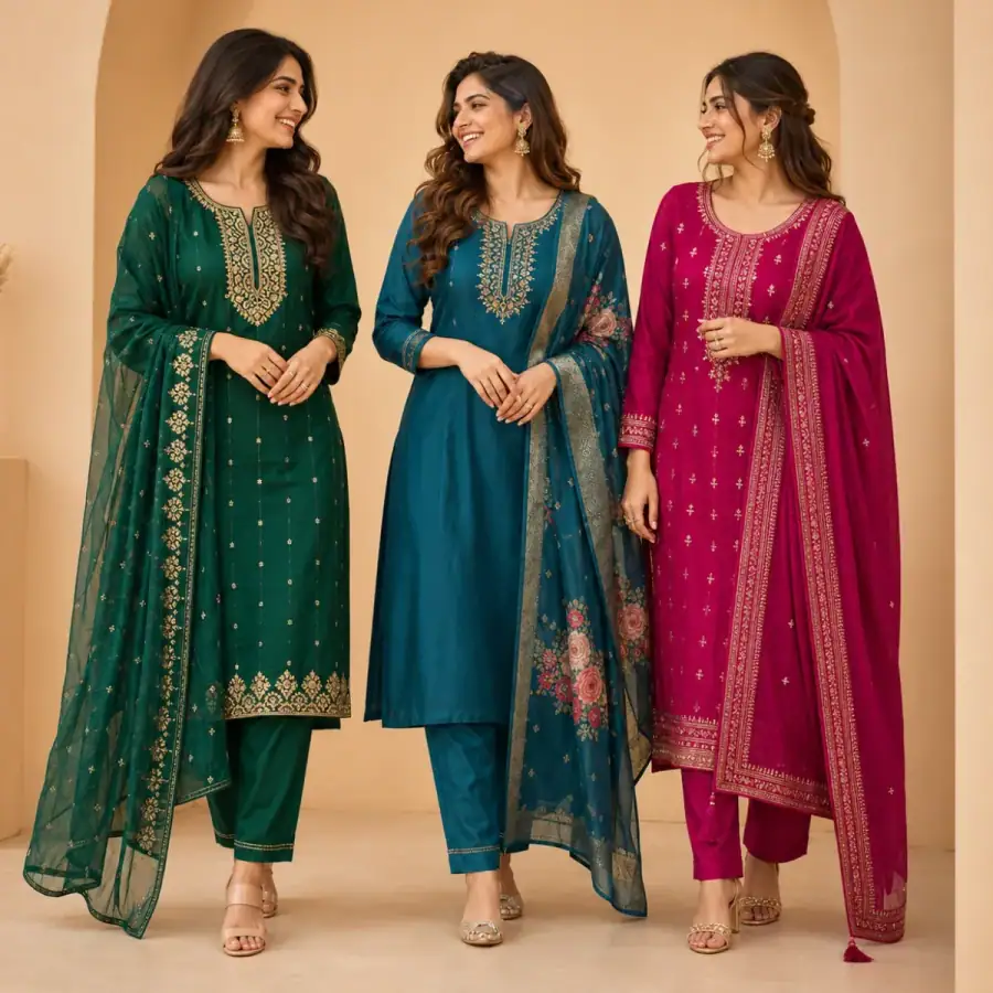 3-Piece Women's Kurti Collection (P-1) in As shown in photos