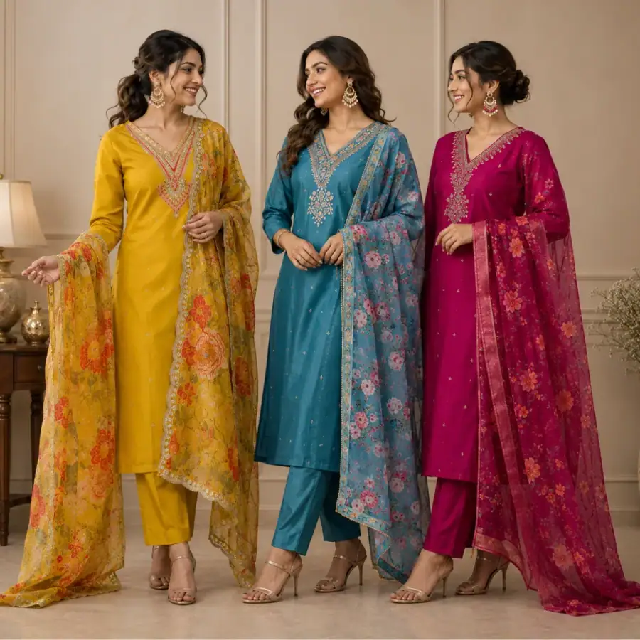 3-Piece Women's Kurti Collection (P-6) in As shown in photos