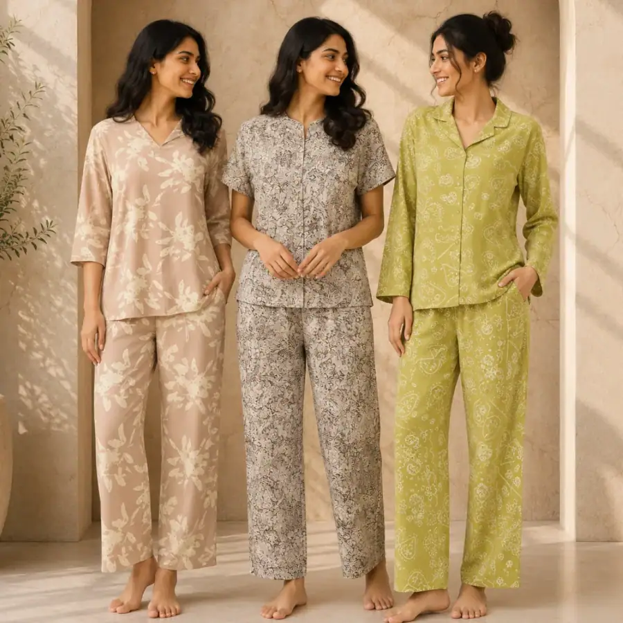 3 Women's Daily Comfort Night Suit ( S10 ) in As shown in photos