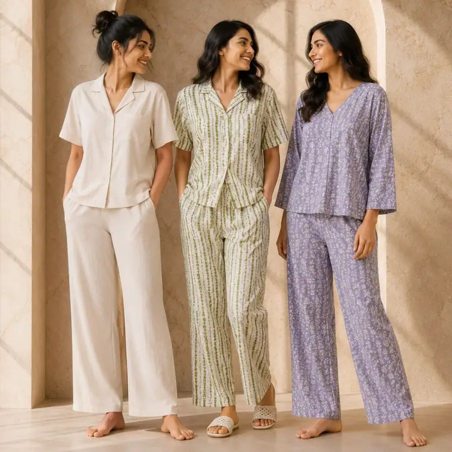 3 Women's Daily Comfort Night Suit ( S5 ) in As shown in photos