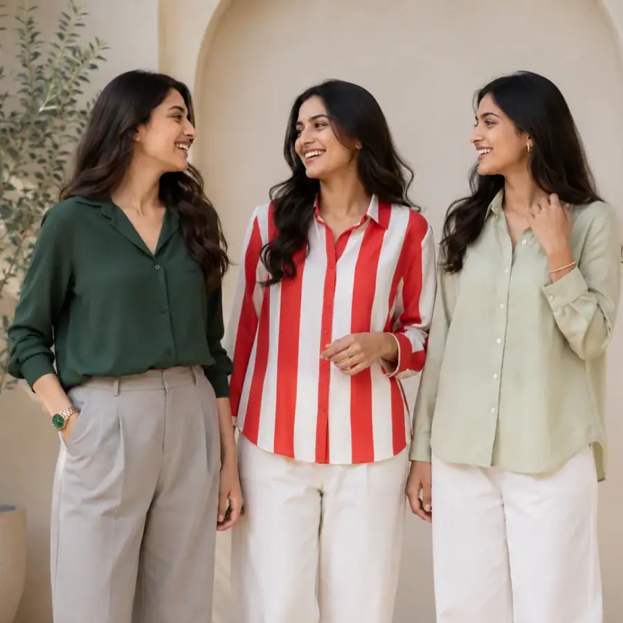 Women's Relaxed Fit Shirts ( S2 ) in As shown in photos