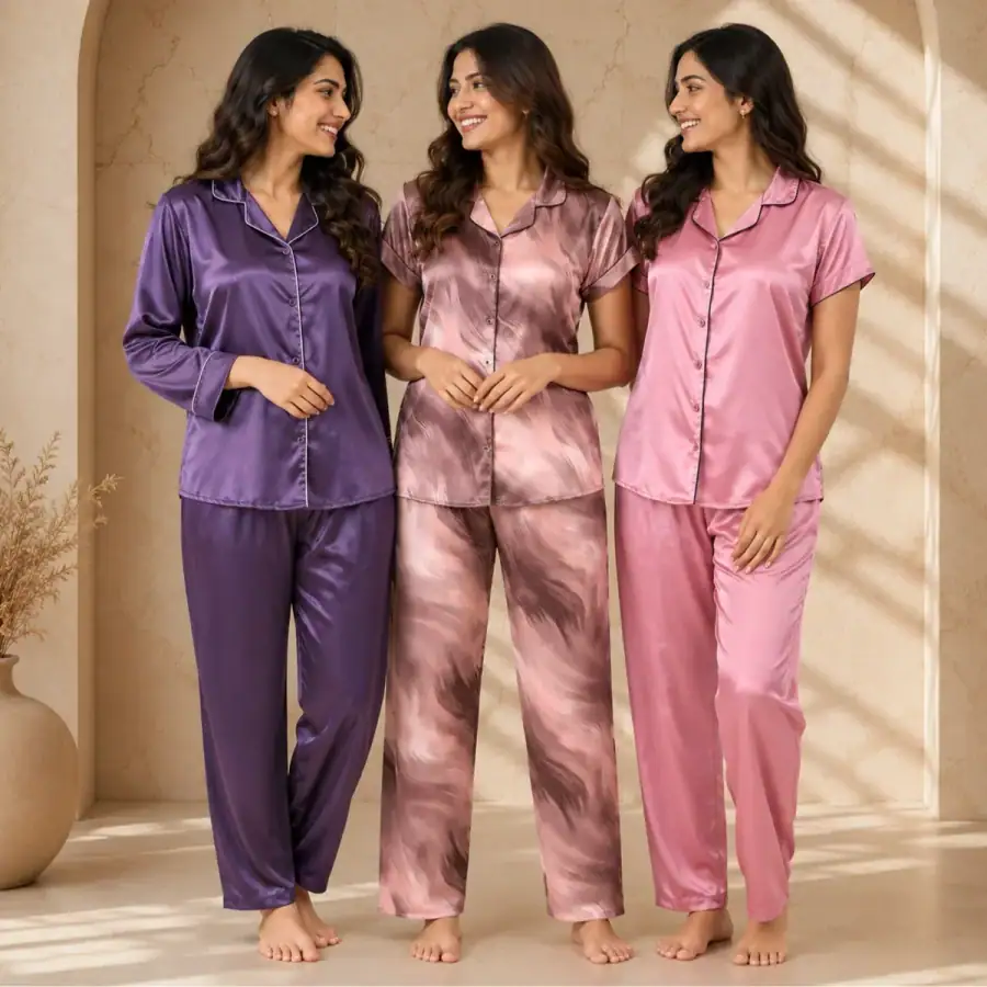 3 Women’s Relaxed Nightwear Set ( NS-1 ) in As shown in photos