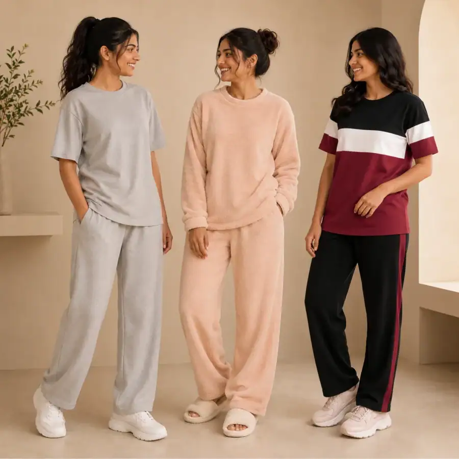 3 Cotton T-Shirt With Bottom (T-6) in As shown in photos
