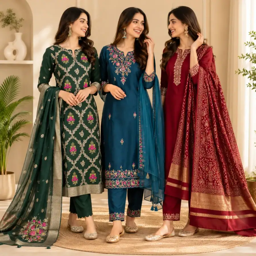 3-Piece Women's Kurti Collection (P-9) in As shown in photos