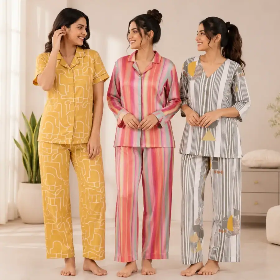 3 Women's Night Suit Collection ( C5 ) in As shown in photos