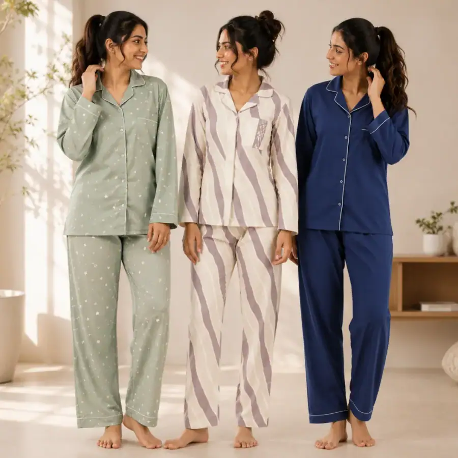 3 Women's Night Suit Collection ( C3 ) in As shown in photos